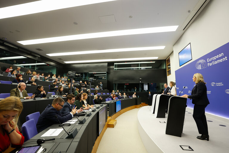 Foto 3: Press conference on European Parliament Sakharov Prize for Freedom of Thought 2024