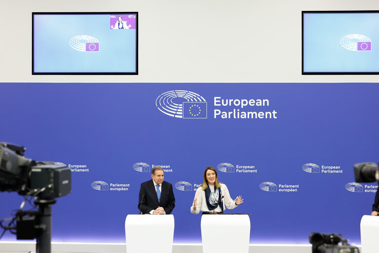 Nuotrauka 12: Press conference on European Parliament Sakharov Prize for Freedom of Thought 2024