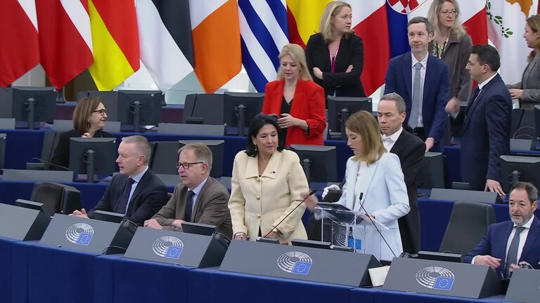 Formal sitting with Salome ZOURABICHVILI, President of Georgia: Statement by Roberta METSOLA, EP President