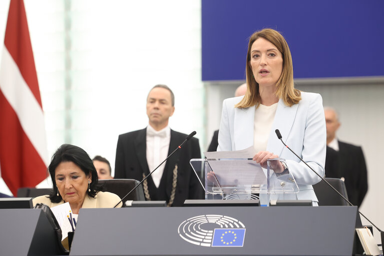 Valokuva 25: EP Plenary session - Formal sitting with Salome ZOURABICHVILI, President of Georgia