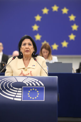 Valokuva 20: EP Plenary session - Formal sitting with Salome ZOURABICHVILI, President of Georgia