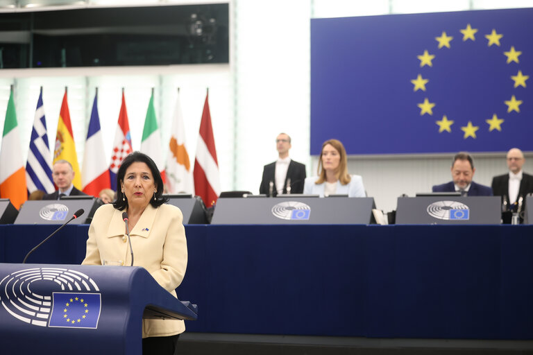 Valokuva 21: EP Plenary session - Formal sitting with Salome ZOURABICHVILI, President of Georgia