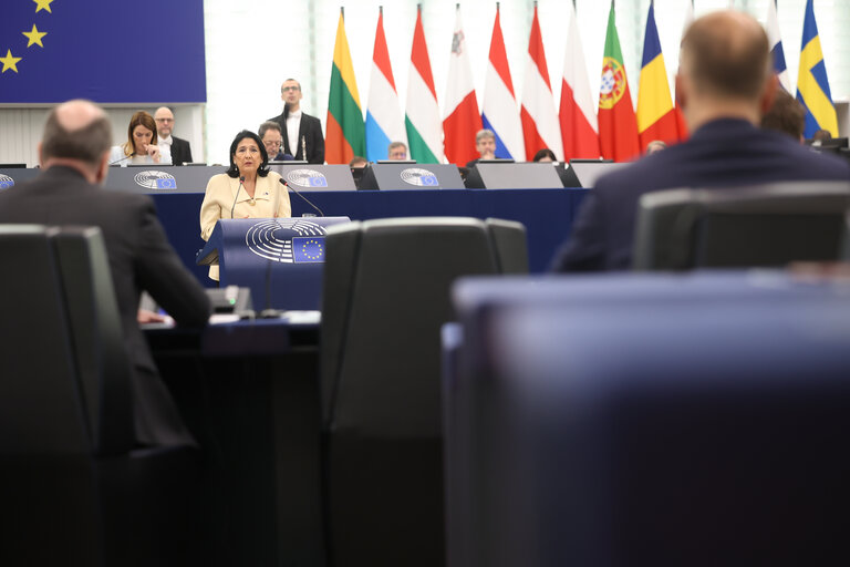 Valokuva 8: EP Plenary session - Formal sitting with Salome ZOURABICHVILI, President of Georgia