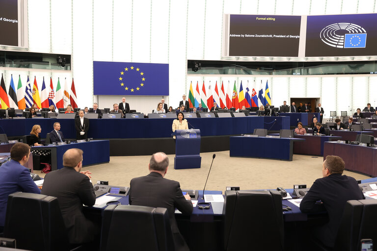 Valokuva 9: EP Plenary session - Formal sitting with Salome ZOURABICHVILI, President of Georgia