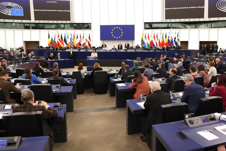 Valokuva 12: EP Plenary session - Formal sitting with Salome ZOURABICHVILI, President of Georgia