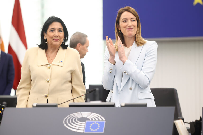 Valokuva 5: EP Plenary session - Formal sitting with Salome ZOURABICHVILI, President of Georgia