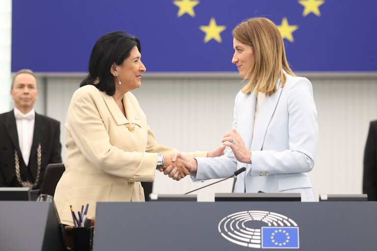 Valokuva 4: EP Plenary session - Formal sitting with Salome ZOURABICHVILI, President of Georgia