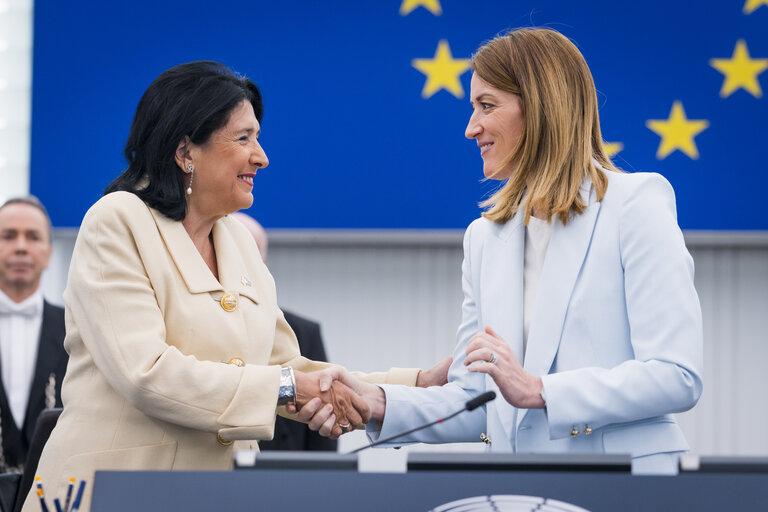 Valokuva 1: EP Plenary session - Formal sitting with Salome ZOURABICHVILI, President of Georgia