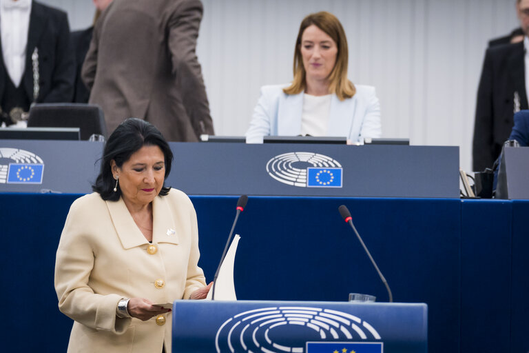 Valokuva 24: EP Plenary session - Formal sitting with Salome ZOURABICHVILI, President of Georgia