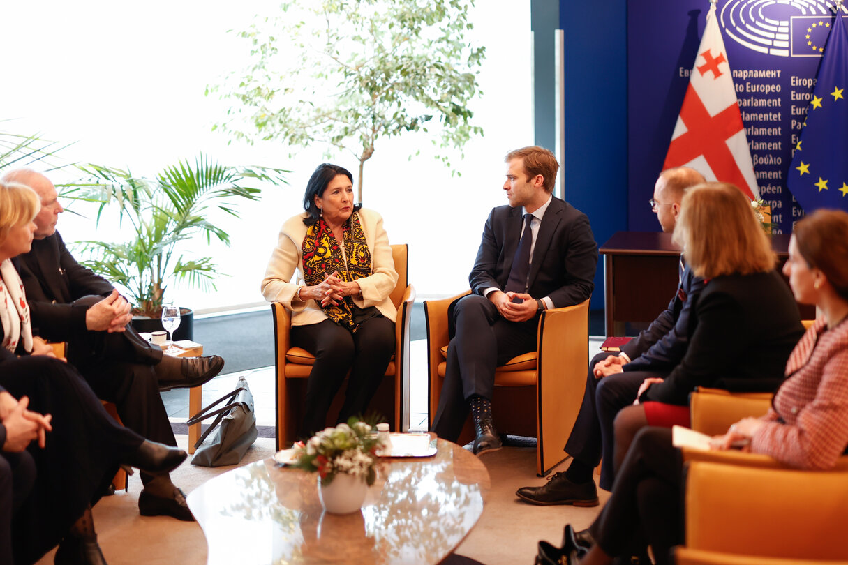 MEPs who lead the parliamentary work on Georgia, meet with Salome ZOURABICHVILI, President of Georgia