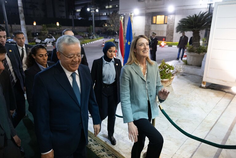 Suriet 3: Official visit by Roberta METSOLA, EP President, to Cairo (Egypt) - Meeting with Hanafy EL GEBALY, Speaker of the House of Representatives