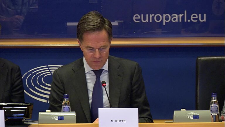 Exchange of views with Mark RUTTE, Secretary General of the NATO: Opening statements by David McALLISTER, AFET Chair, Marie-Agnes STRACK-ZIMMERMANN, SEDE Chair, Mark RUTTE, NATO Secretary General, and by Salvatore DE MEO, DNAT Chair