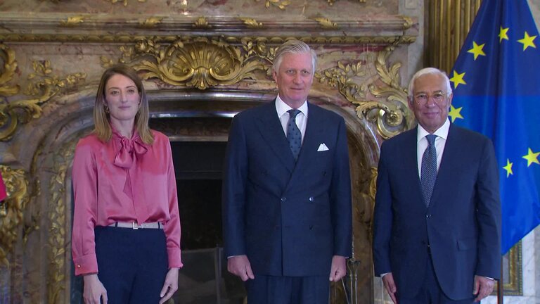 Roberta METSOLA, EP President and António COSTA, President of the European Council meet with Majesty King Philippe of the Belgians: extracts from the audience and the New Year’s Reception