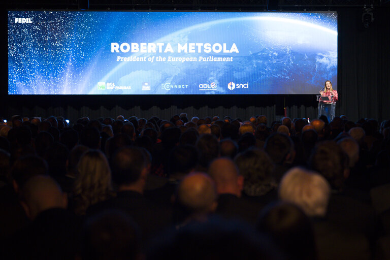 Roberta METSOLA, EP President, participates in the FEDIL 2025 New Year Reception (Luxembourg)