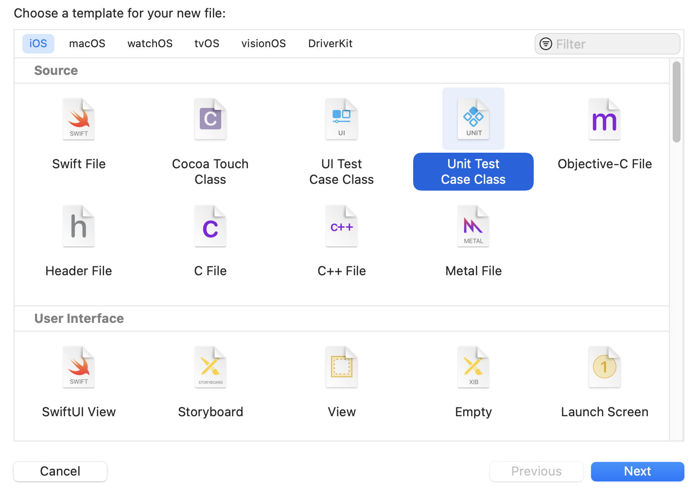 New Target Template Dialog