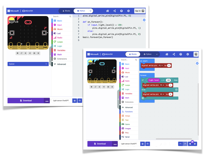 Block coding created by ChatGPT