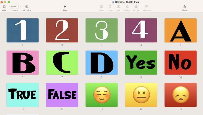 Screenshot of Keynote Quick Pick slide