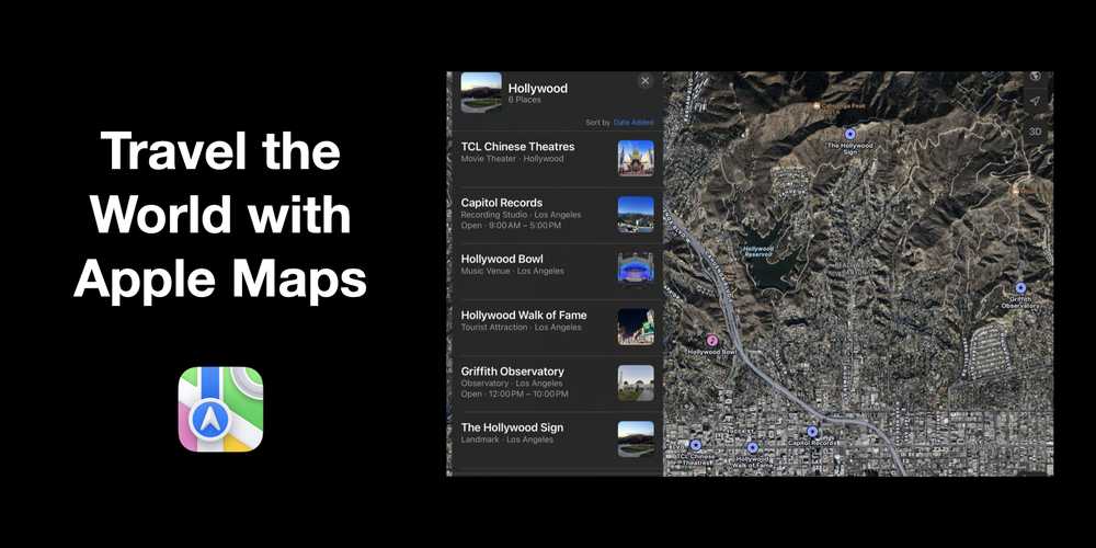 Titled "Travel the World with Apple Maps" with icon for Maps and screenshot of Apple Maps Guide