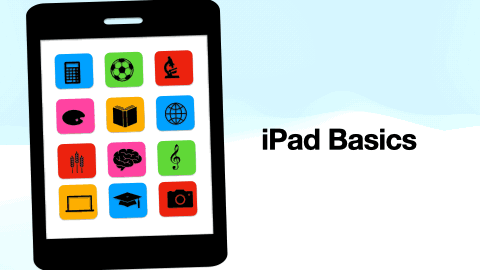 A GIF showing slides from the iPad basics session where teachers learned basic organization, navigation, and accessibility