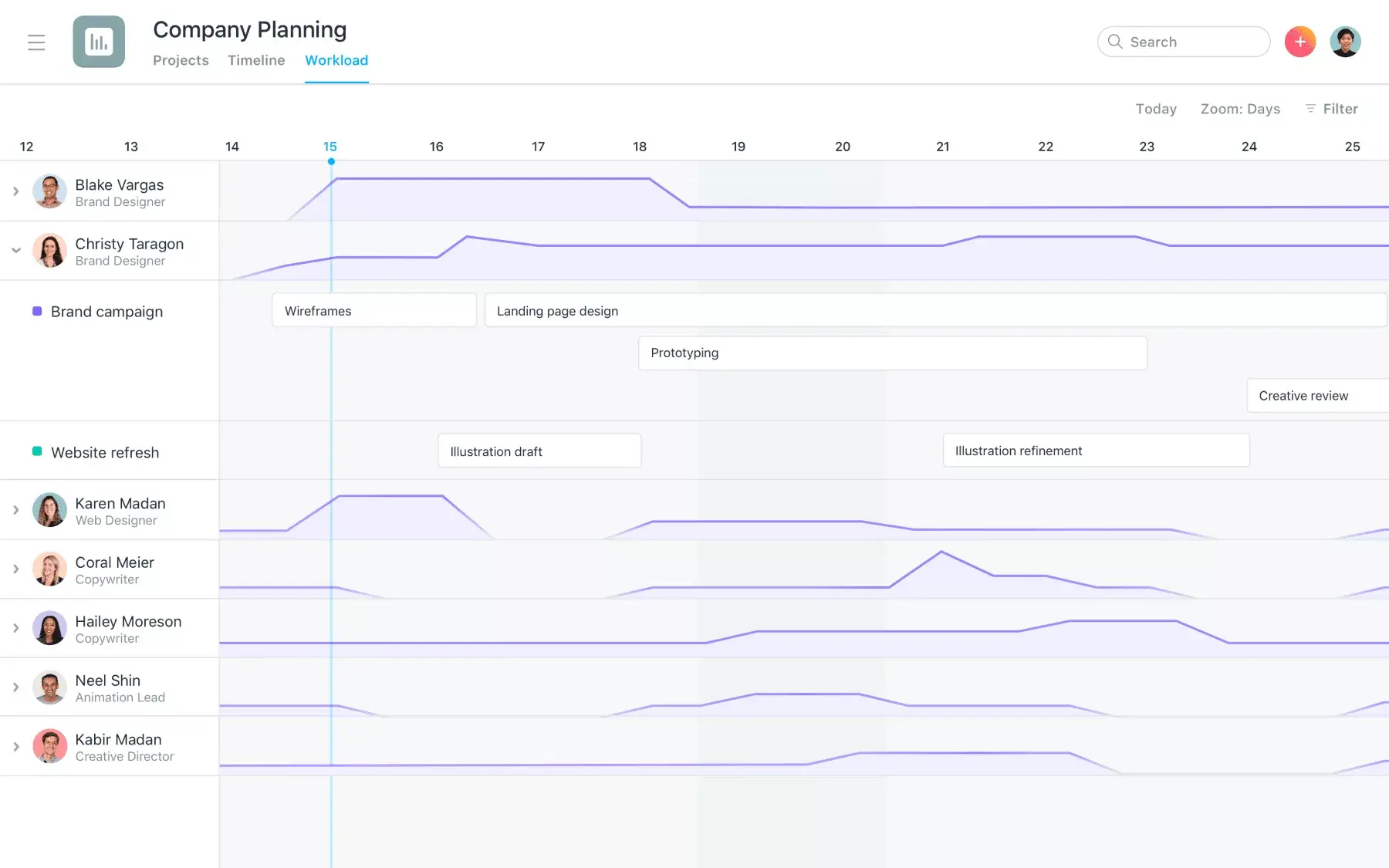 [Product UI] Manage team workloads in Asana (Workload)