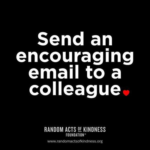 Send an encouraging email to a colleague.