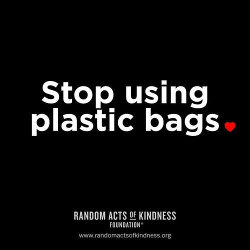 Stop using plastic bags.