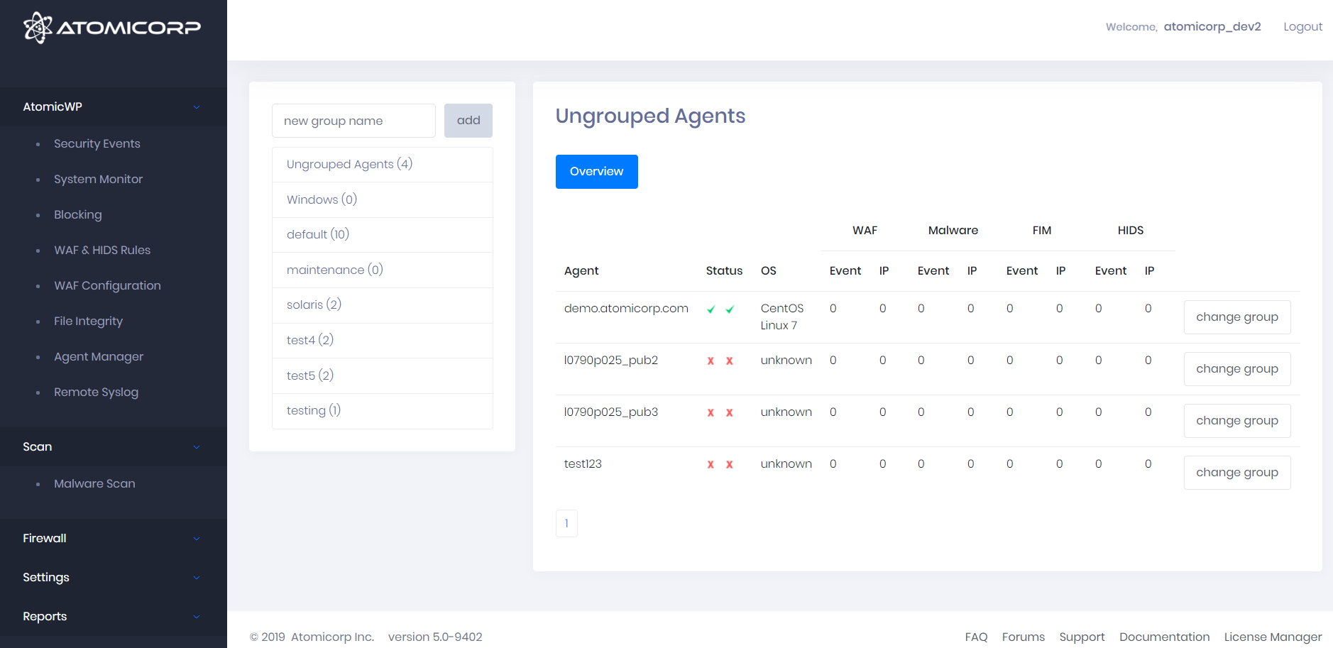 centrally managed ossec