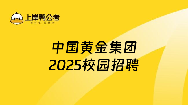 中国黄金集团2025校园招聘