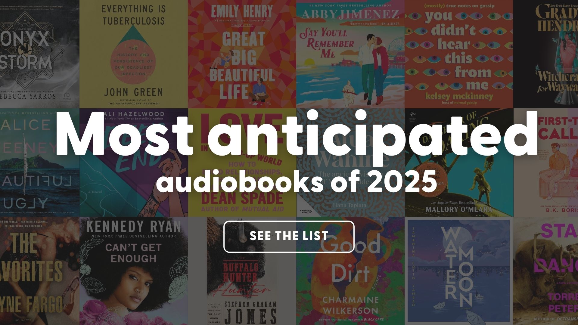 Most anticipated audiobooks of 2025