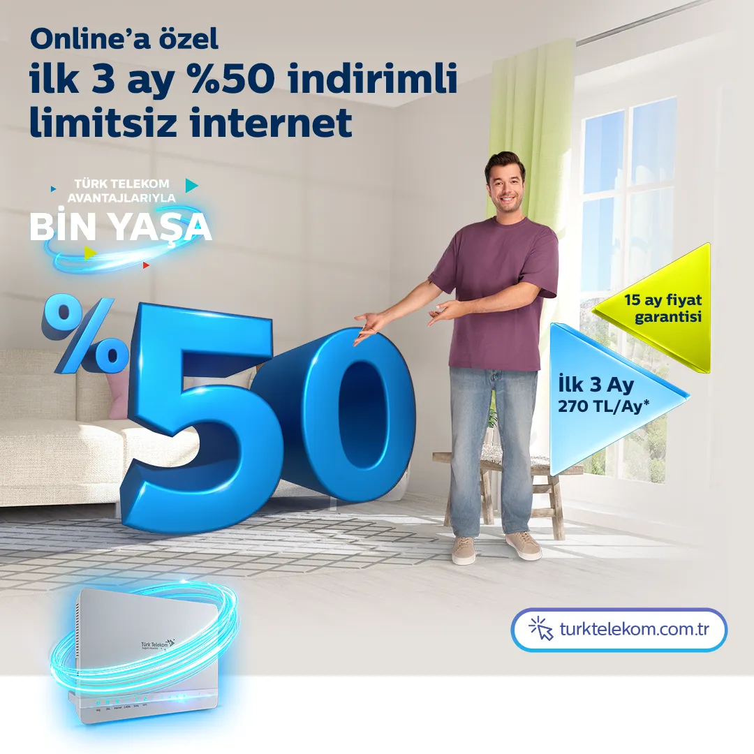 Türk Telekom’dan Online Başvuruya Özel Efsane Fiber Kampanyası!