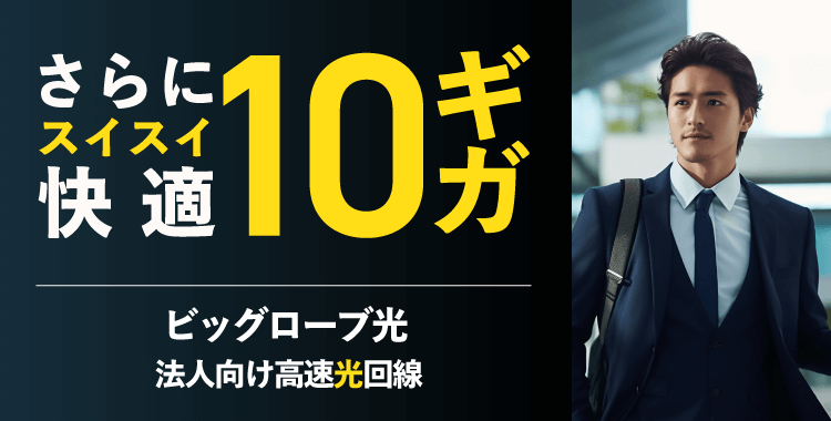 ビックローブ光 10ギガ 法人向け高速光回線プラン