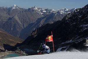 Lucas Pinheiro Braathen na trasie w Soelden