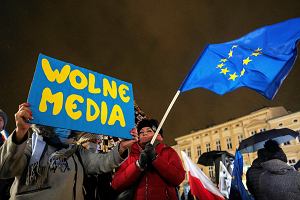 Protest w obronie wolnych mediw w Polsce, 19 grudnia 2021 r.