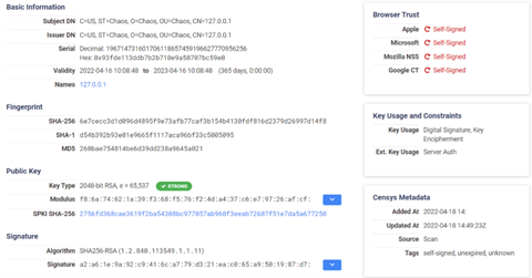 Example of a Chaos certificate