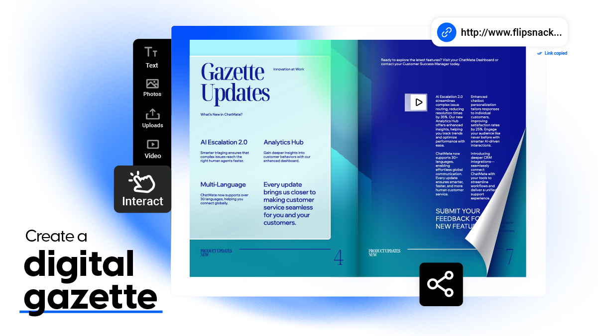 cover for how to create a digital gazette with Flipsnack