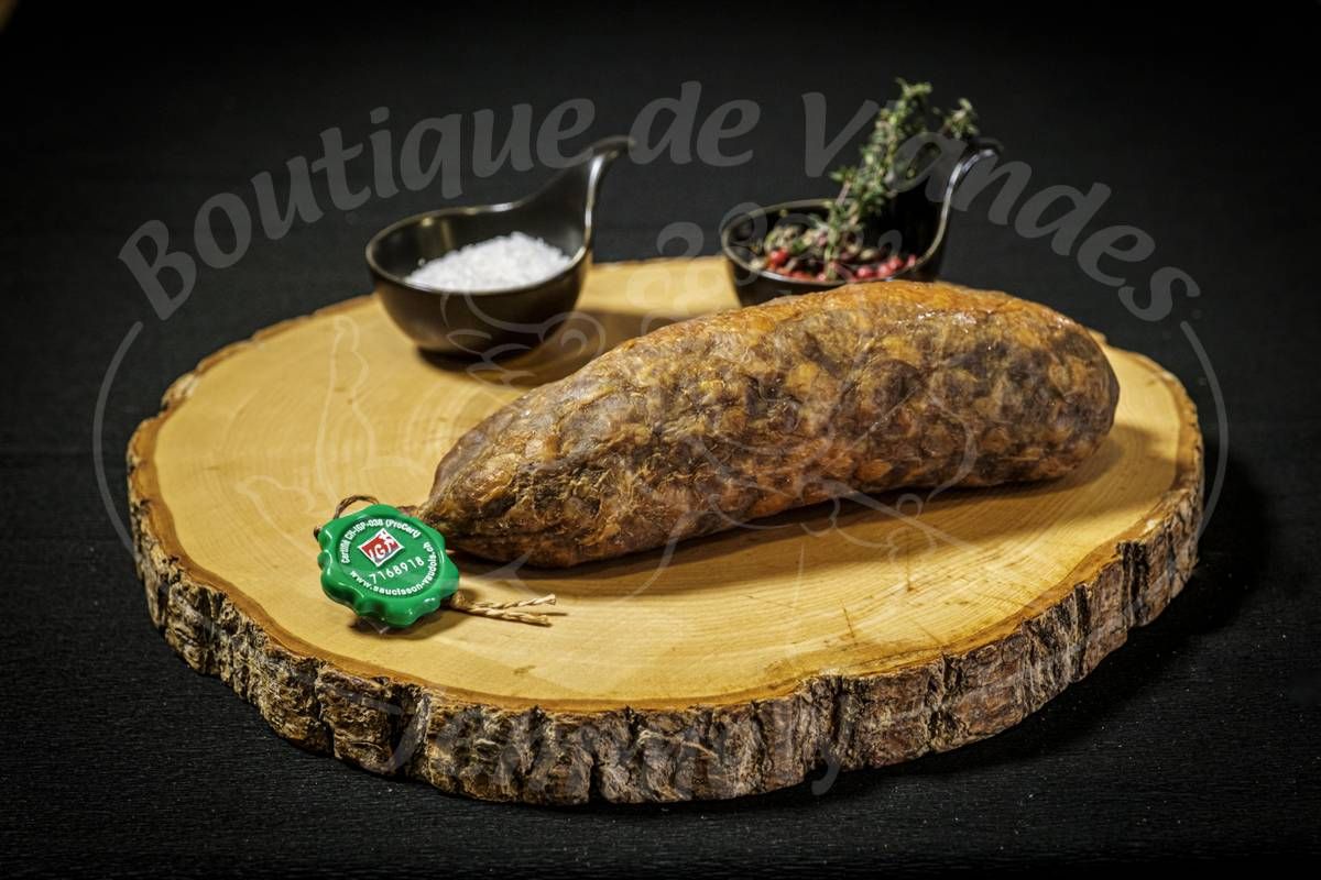 Saucisson pur porc sec fumé VD