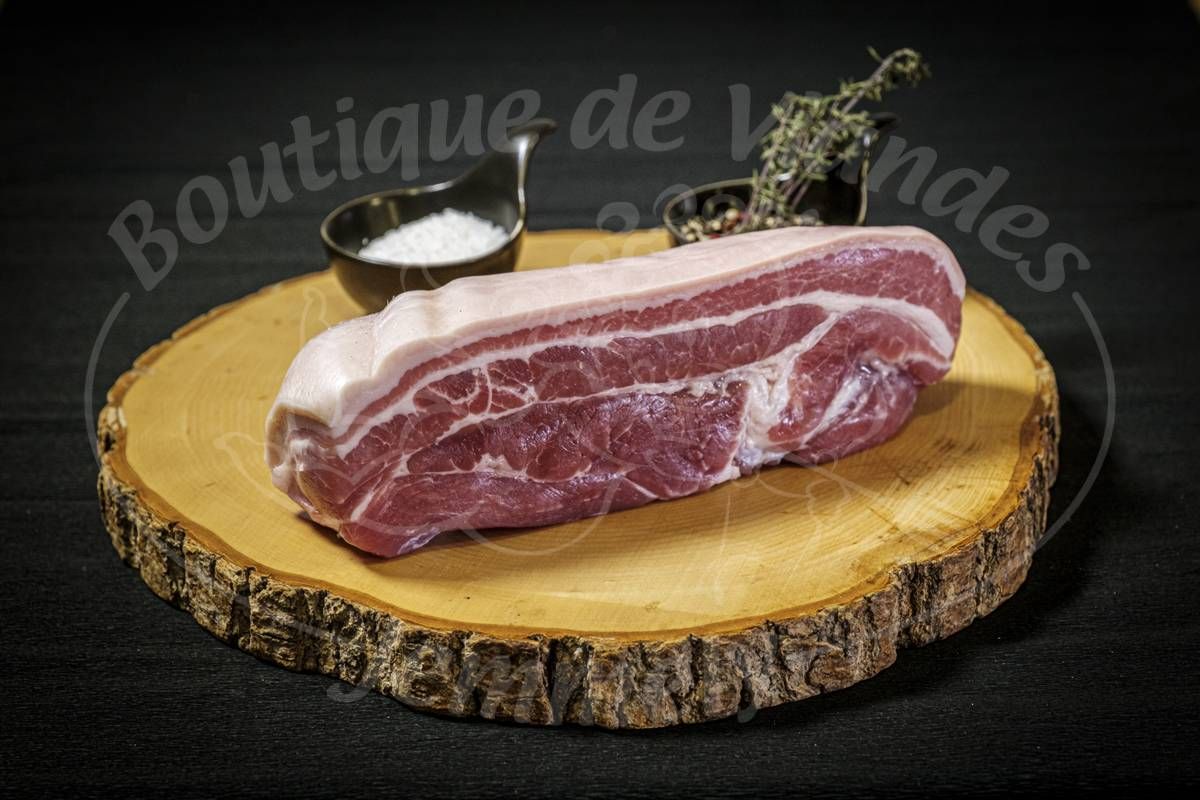 Lard de porc salé