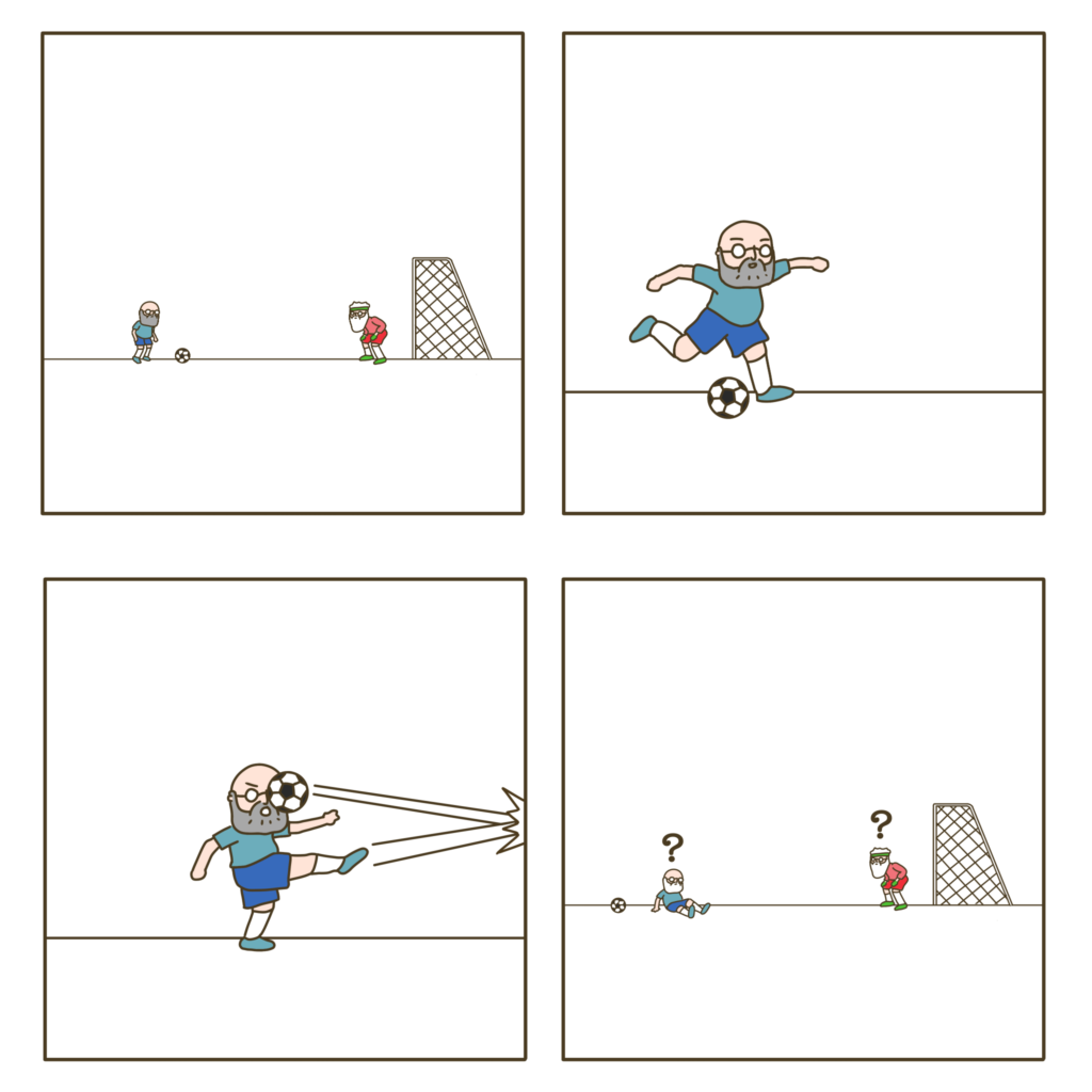 Old Man Plays Soccer