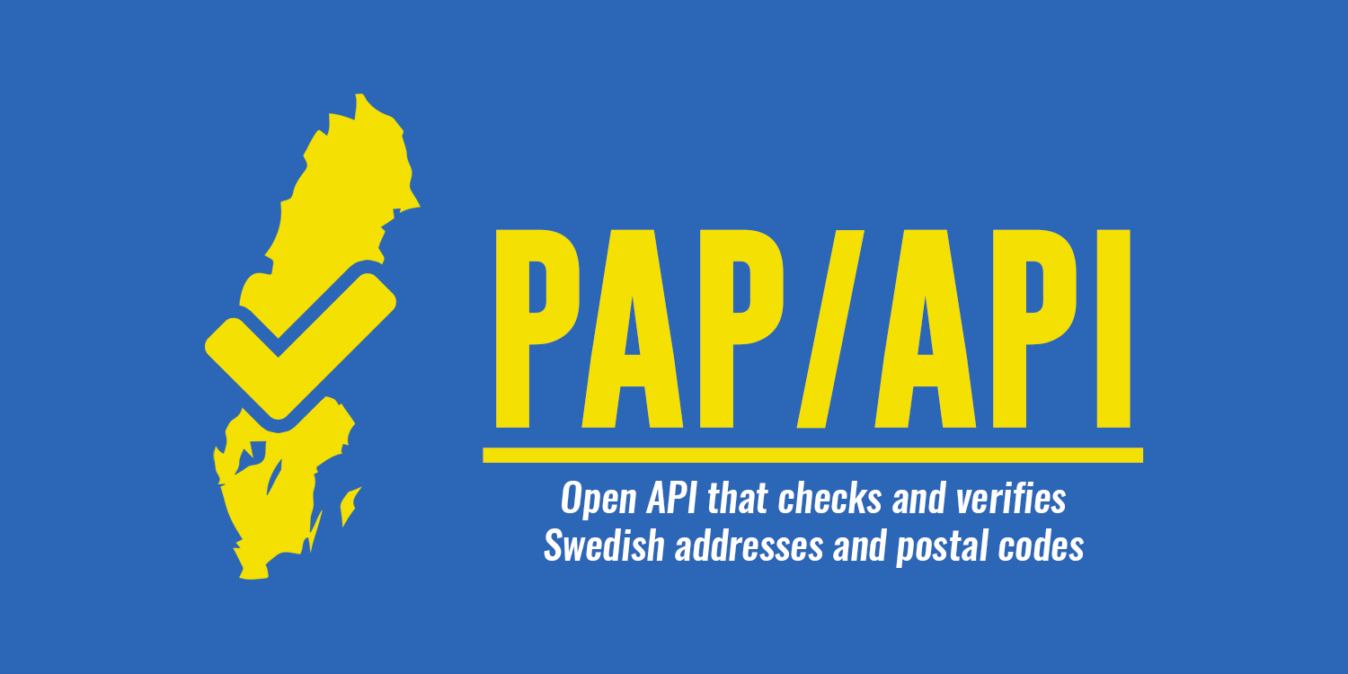 PAP-API - Open API that checks and verifies Swedish addresses and postal codes