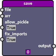 numpy save node