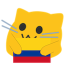 Cat with Colombian flag