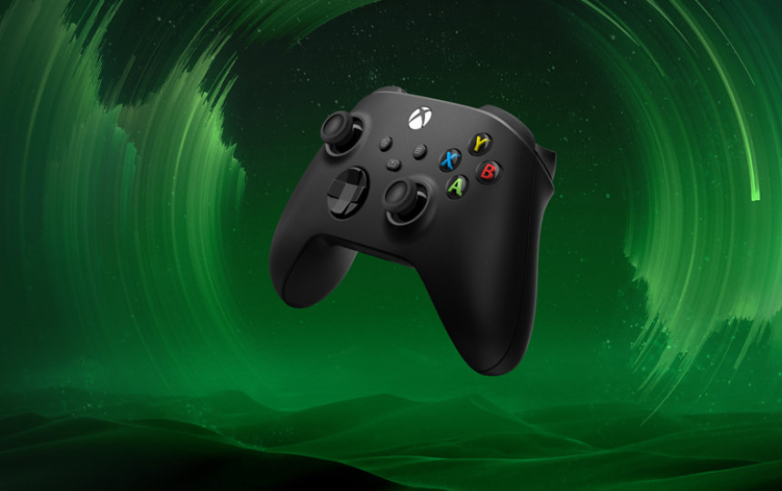 Een Xbox draadloze controller in Carbon Black.