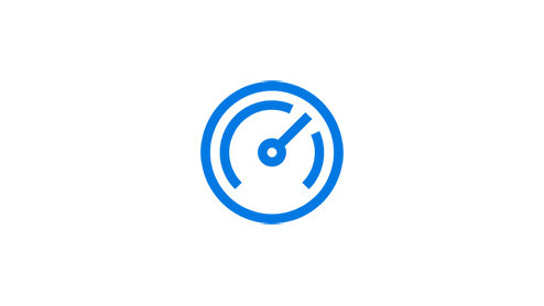 Circle with pointer representing efficiency