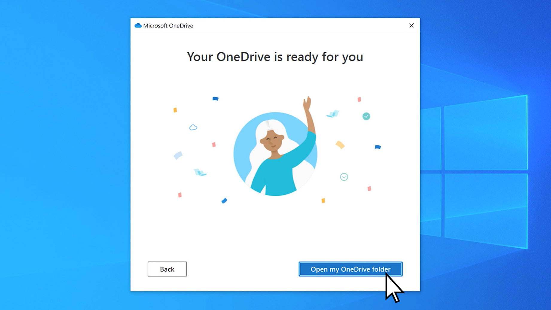 Play video to learn about using OneDrive to move your files from Windows 7