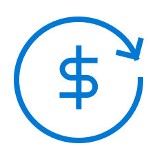 dollar sign within a circular rotating arrow