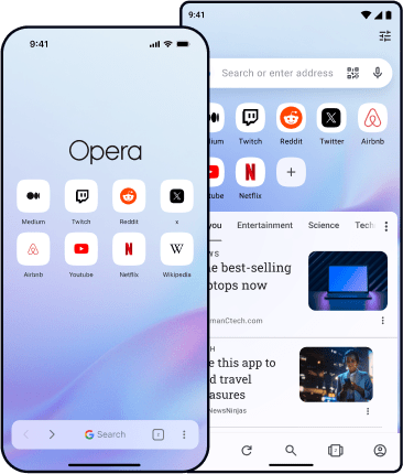 Easily switch browsers to Opera