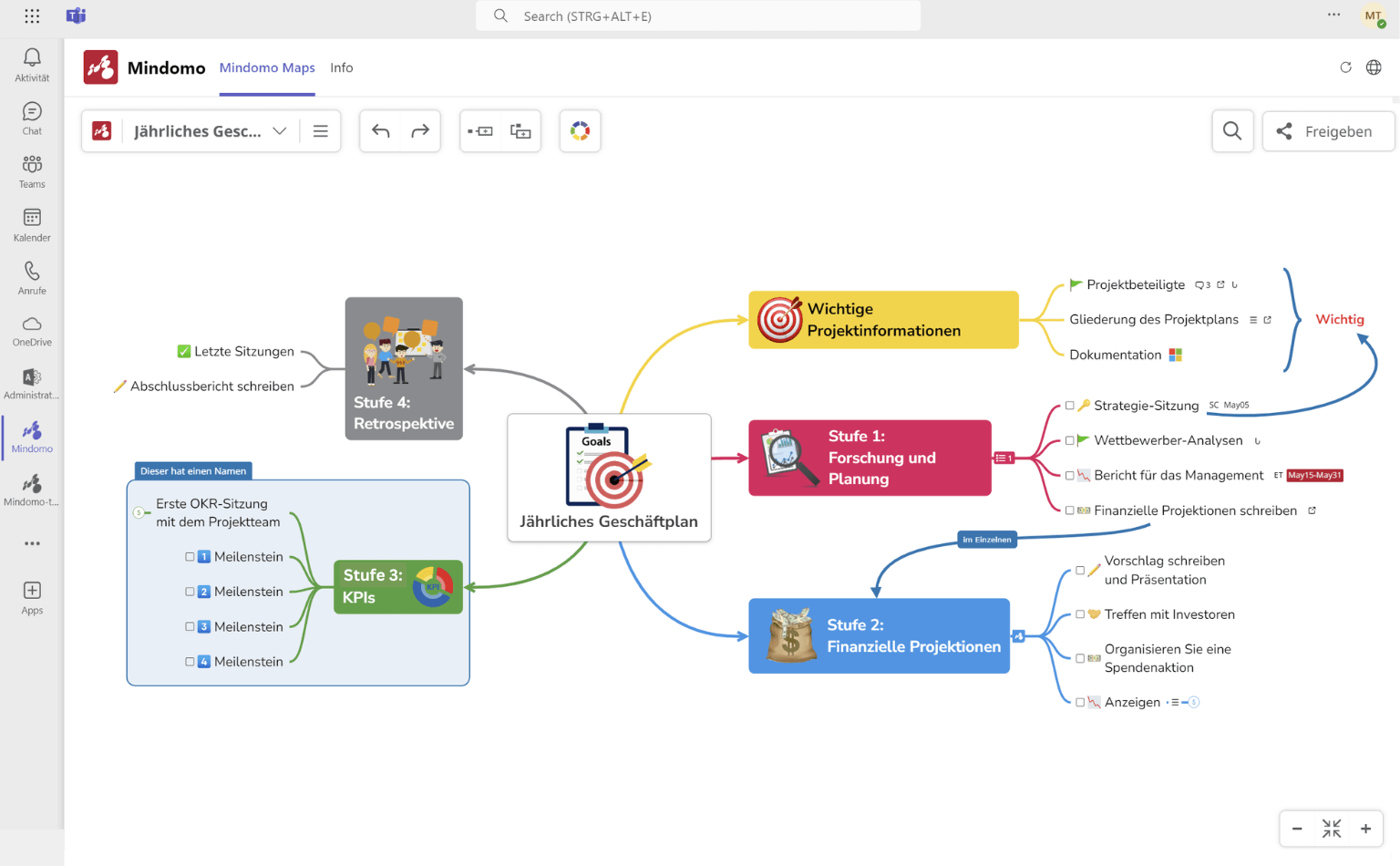 Mindomo für Microsoft Teams - Persönlich