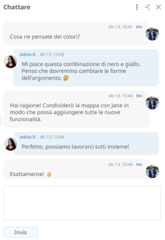 Diagramma di Gantt chat in tempo reale