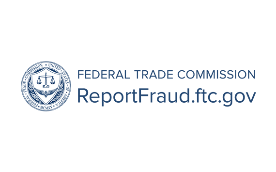 federal trade commission logo for reportfraud dot f t c dot com