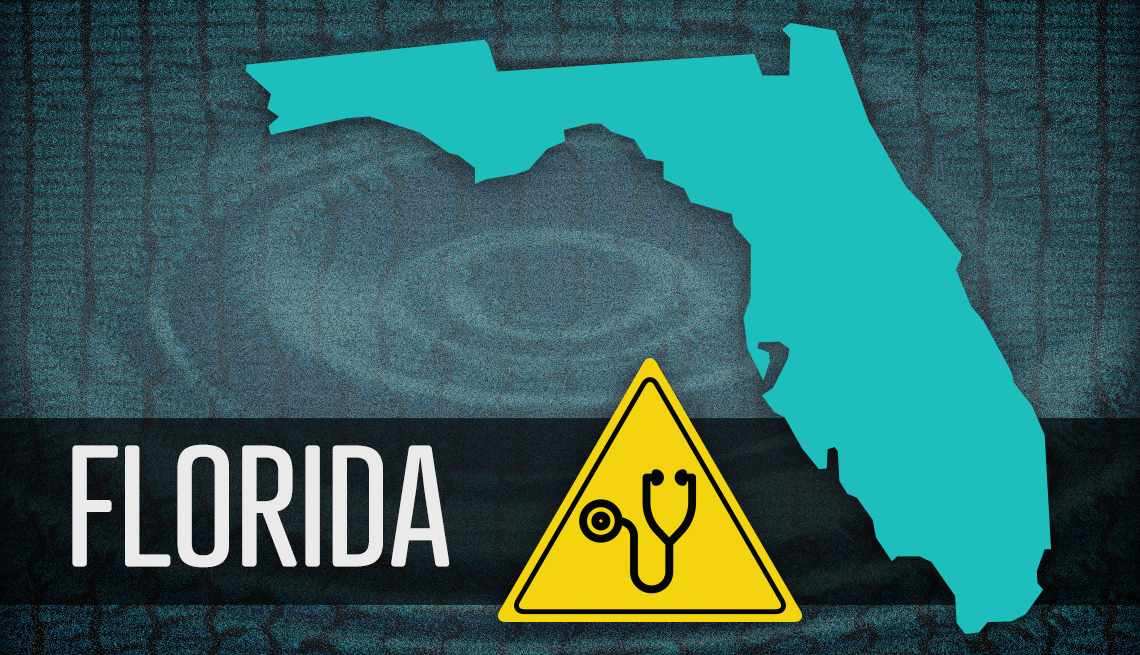 item 5 of Gallery image - map of florida and warning sign about medicare fraud